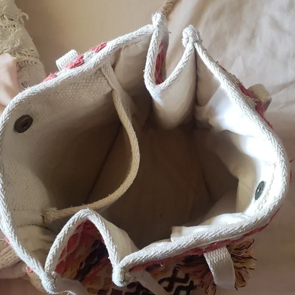 Woven Cotton Tote Bag - Picture 4 of 6